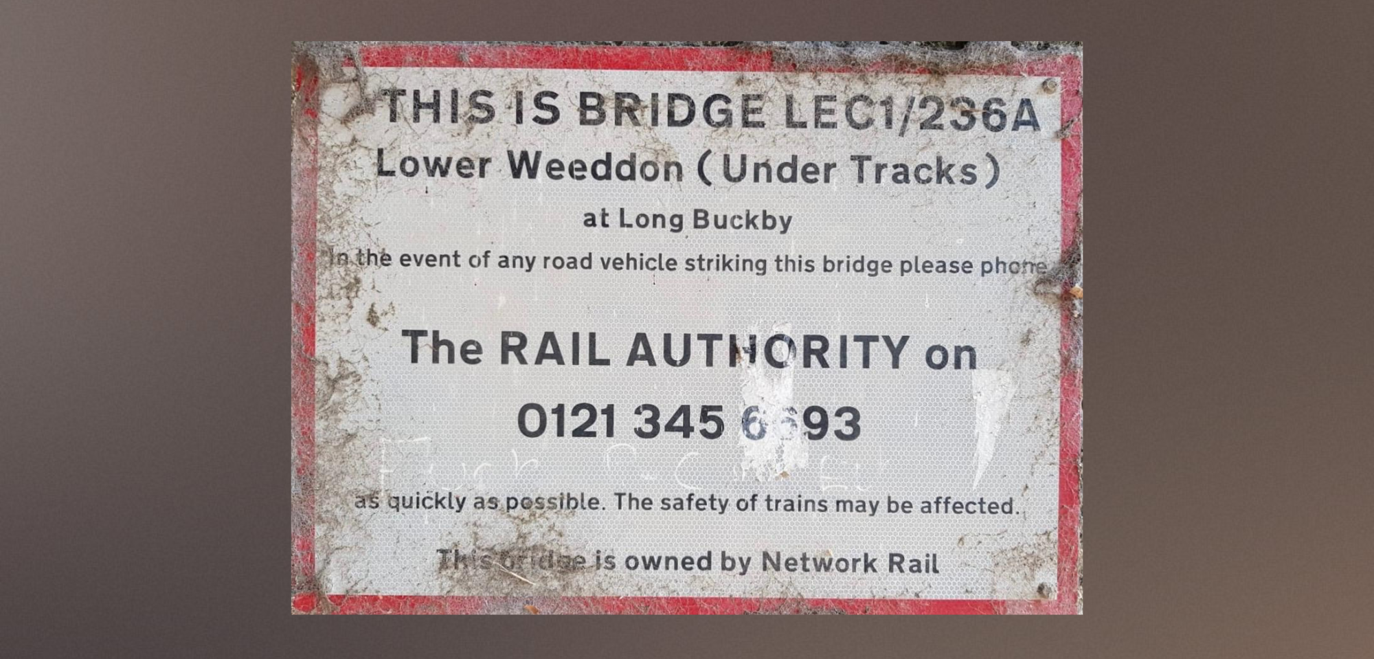 The Undertracks railway sign